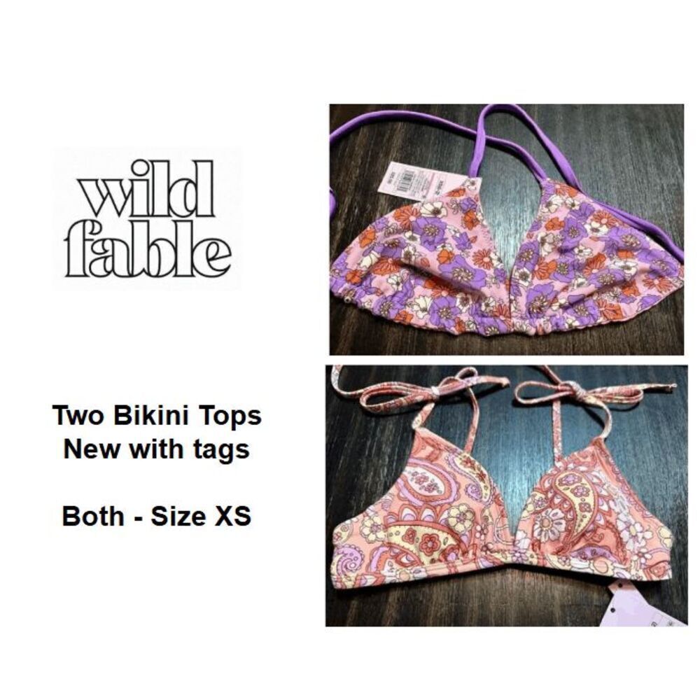 Wild Fable - Lot of 2 NWT Bikini tops size XS Swim
